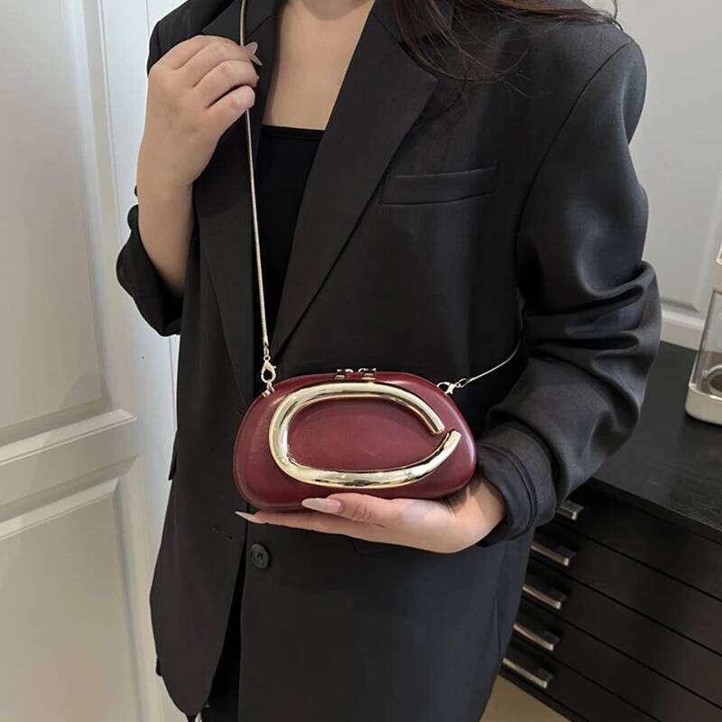 Women's Bags Designer Brand Banquet High-End Zipper Lock Clutch Niche Shoulder Messenger Trendy Evening Versatile Chain Crossbody Bag