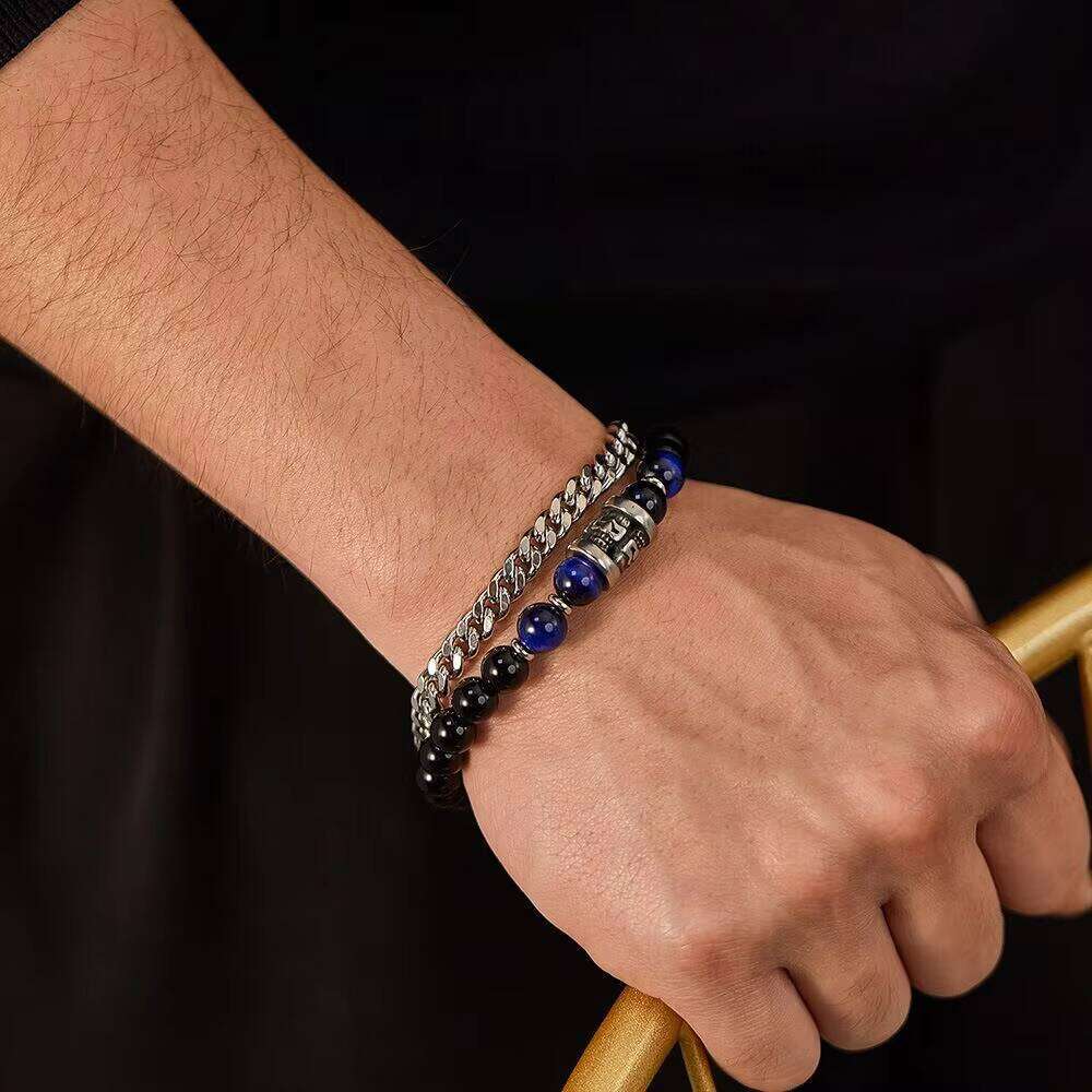 Stainless Steel Bracelet Men's Accessories Hip-Hop Fashion Style Beads Jewelry for Lover Gift Wholesale