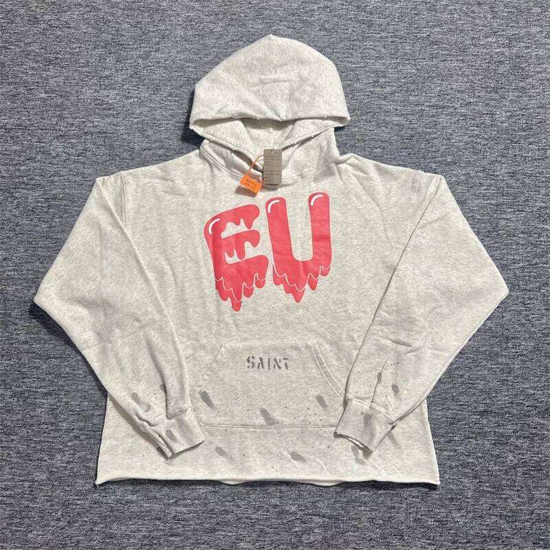 STB Saint Washed Grey Hoodies Oversized Autumn And Winter Sweatshirt Tracksuit Set