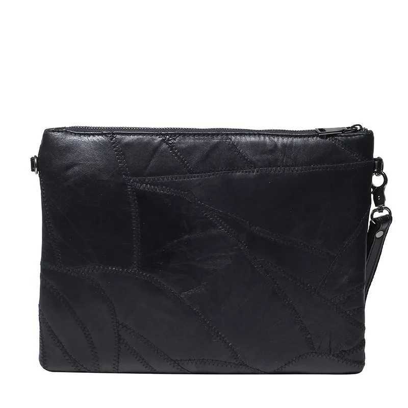 Fashion Skull Rivet Clutch Men Shoulder Bag Soft PU Leather Mens Clutches Handbags Wrist Bag Wallet A4 File Envelope Hand Bag W250527