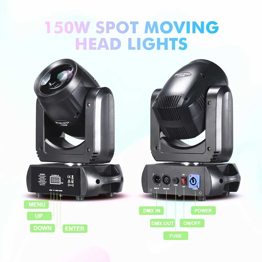 4PCS/Dj lights Mini LED Moving Head 150W Beam+Spot+ 18 Rotating Prisms Dmx disco lights Stage Effect Light Disco Dj Bar LightsXJ250527