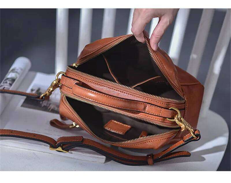 Fashion Casual Natural Genuine Leather Women's Shoulder Crossbody Bag Organizer Designer Real Cowhide Small Handbag