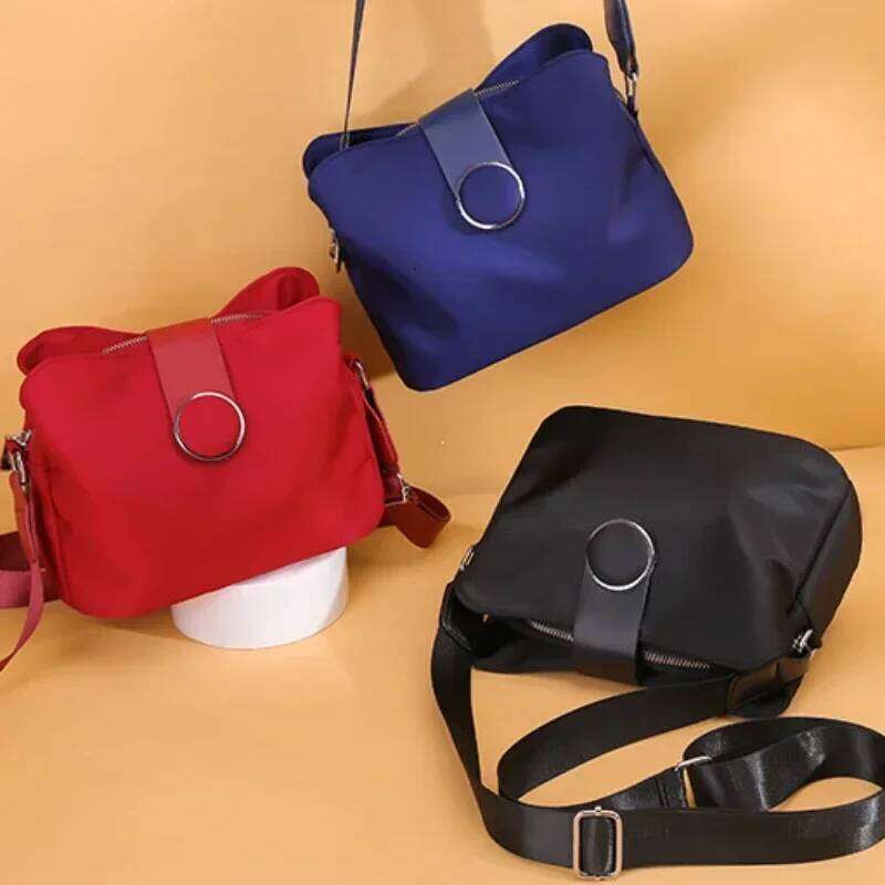1 Casual Nylon Shoulder Women Fashion Waterproof Messenger Travel Light Small Crossbody Bag Shopping Lady Handbag Purse
