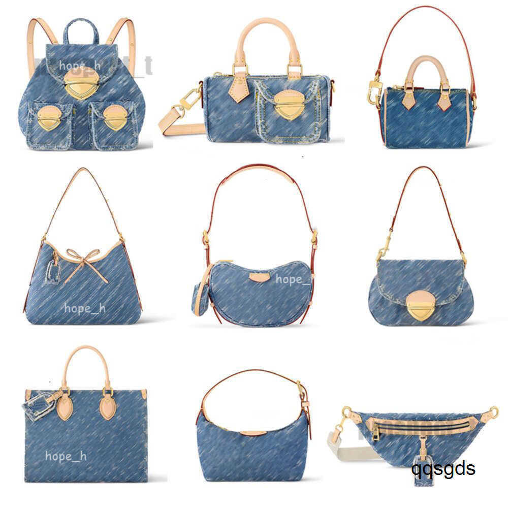 Designer Bag retro denim Shoulder bags Handbag Top Quality blue Denim flower crossbody bag Luxury Tote bag Lady Leather Mini Underarm Bags Women jean Purse