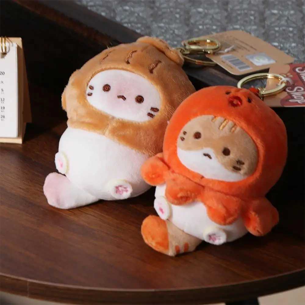 Small Food House Series Toast Cat Plush Pendant Toast Style Caramel Toast Caramel Toast Cat Plush Keyring Fried Shrimp Taiyaki W250526