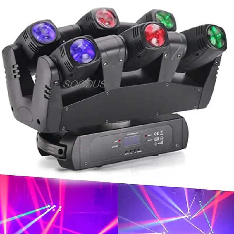 Lights DMX512 Stage LED RGBW Light Moving Head DJ Lights Projectors for DJ Event Sound Activated KTV Disco Party Show Audience XJ250527