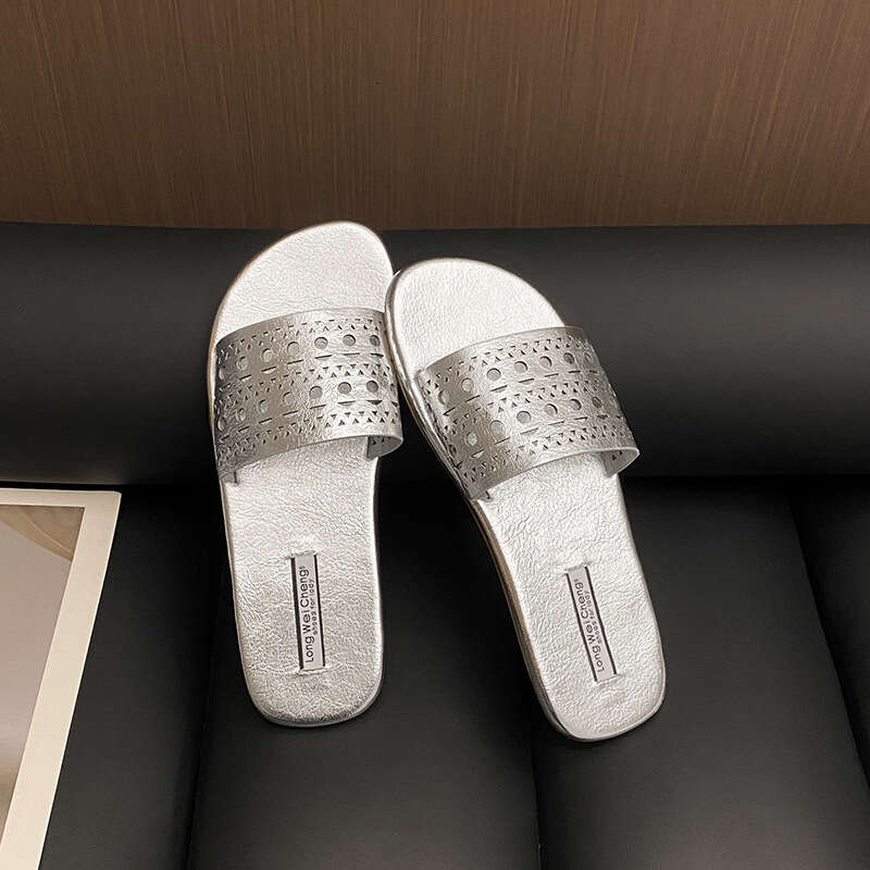 2025 Spring Summer Women's Hollow Casual Slippers Platform Open Toe Sandals Comfortable Fashion Versatile New Shoes