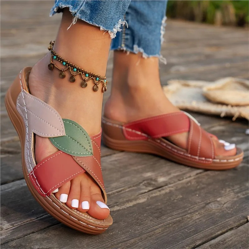 Summer Women Sandals Shoes Party Ladies Shoes Slides Sandals Ladies Wedge Sandals Woman Non-Slip Footwear Women Slippers Female 250519
