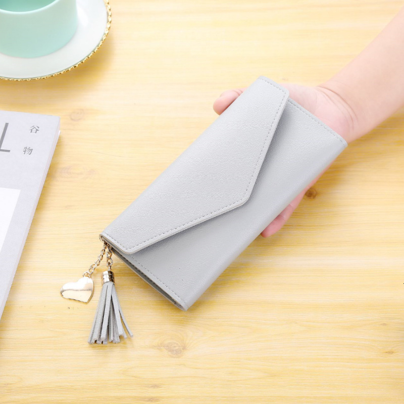 New Women's Long Style with Tassel Campus Pendant Fashion Multi functional Wallet Designer Men's Large Capacity Wallet
