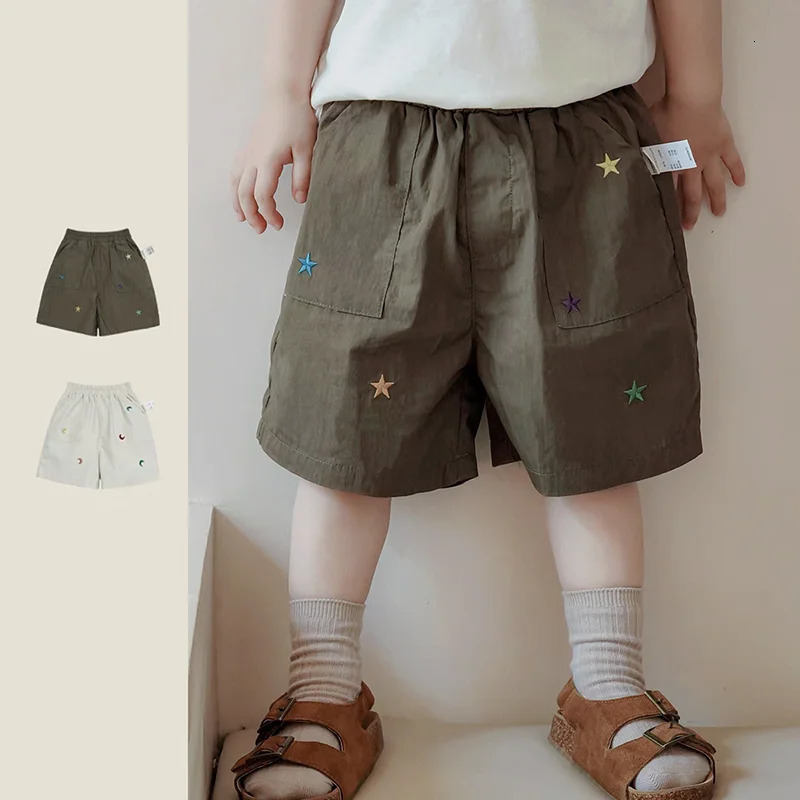 Summer Baby Retro Embroidered Thin Shorts Pants for Boys and Girls Shorts 250527