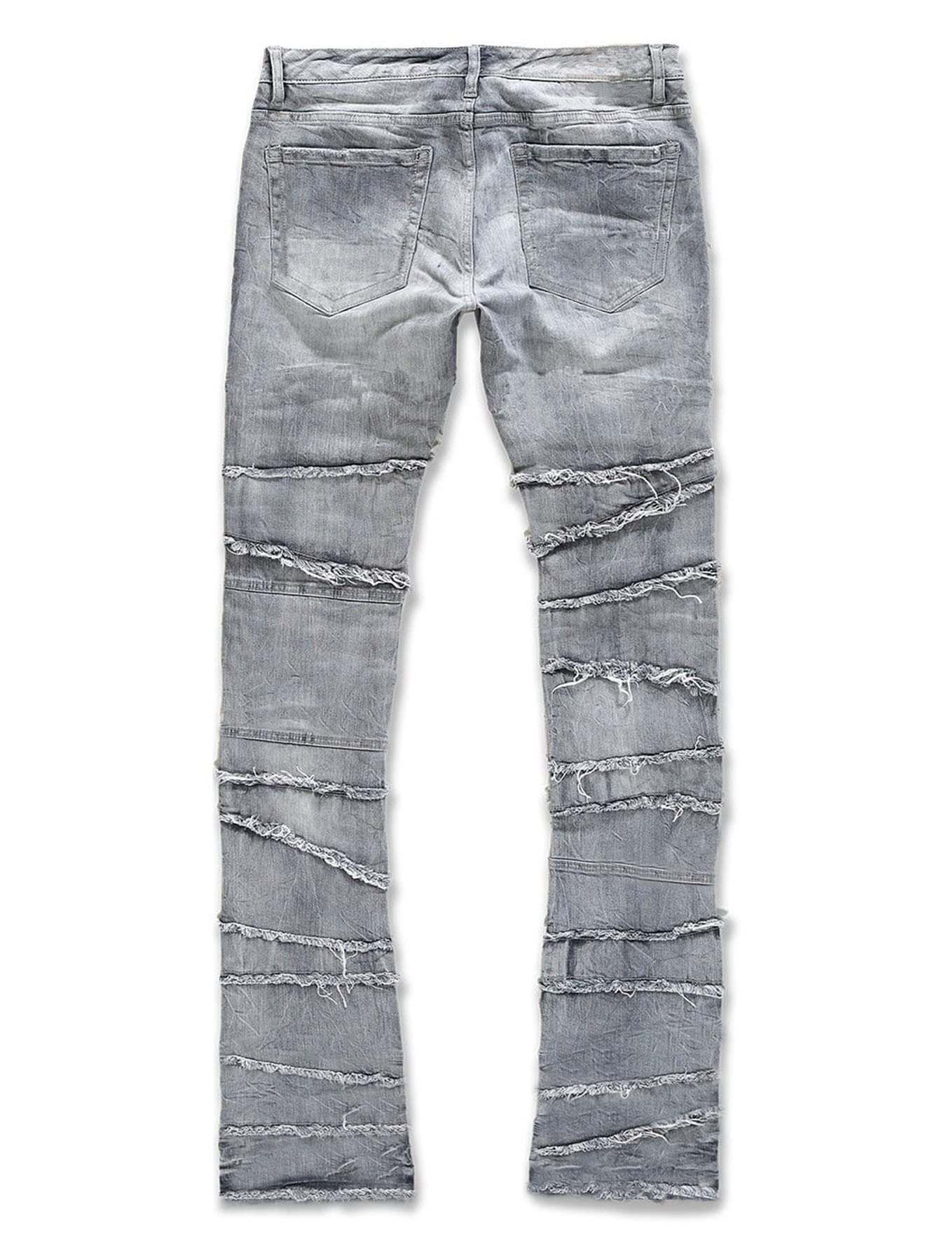 Stacked Jeans Men Skinny Ripped Slim Patch Denim For Men Skinny Stacked Pants Trousers Streetwear Boy