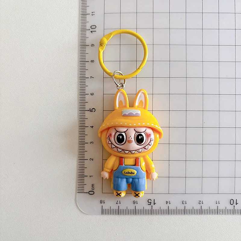 New Resin Sports Leisure Labubu Keychains For Women Y2k Bag Pendant Couple Car Key Chains Jewelry Gift Decoration Accessories W250526