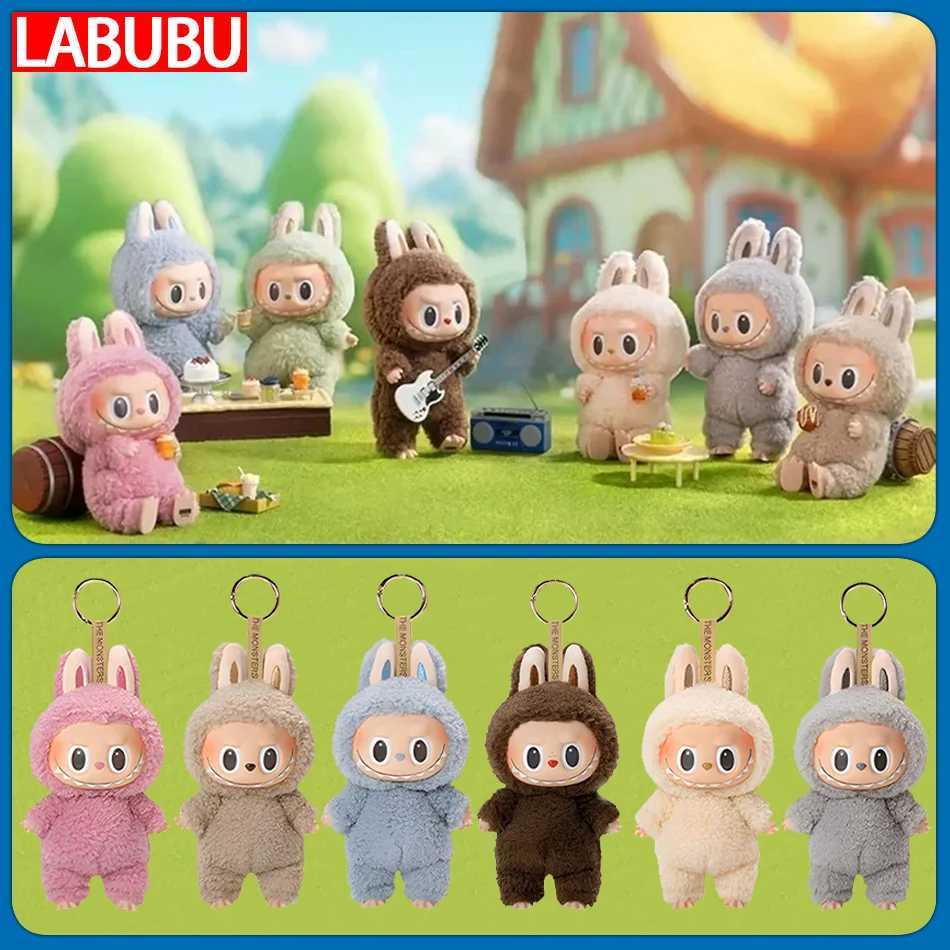 New Arrival Labubu The Monsters Lisa Seme Heart Macarrr Pendant Flocking Doll Vinyl Base Series TrenDY Toy Decorations BirtHDay Gift U250527