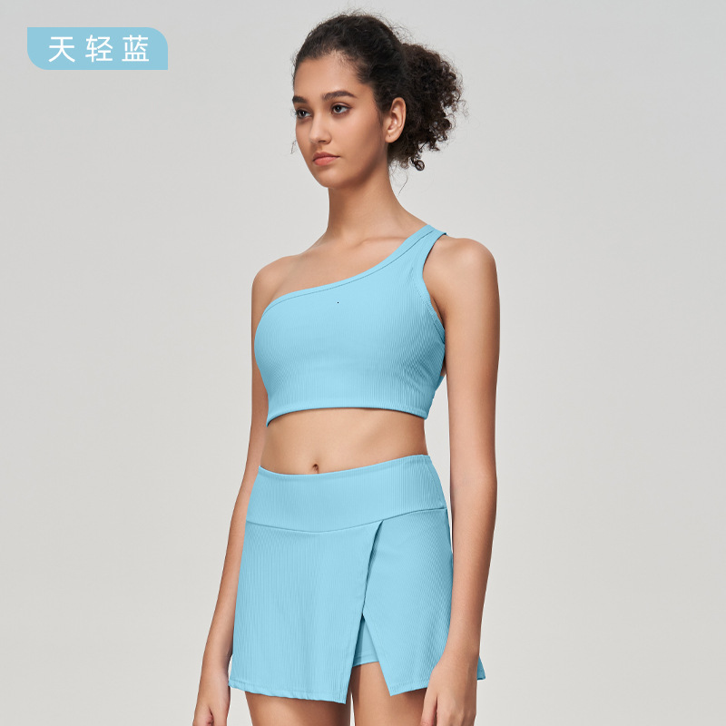 Outfit for Women 2025 New Slim Fit Sports Fitness Wear Tank Top with Beautiful Back Tennis Skirt Yoga Vest