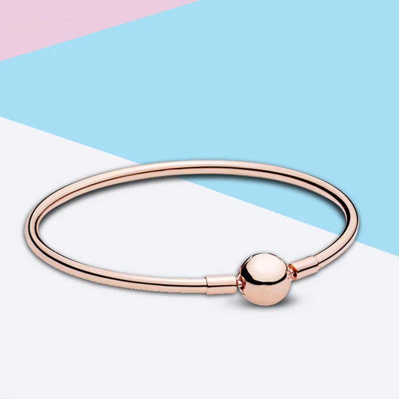 High Quality Fit Pan Brand Charms Bracelets DIY Beads Fine Base Bracelet for Women Jewelry Original Bangle Pulseira Girl Gift W250526