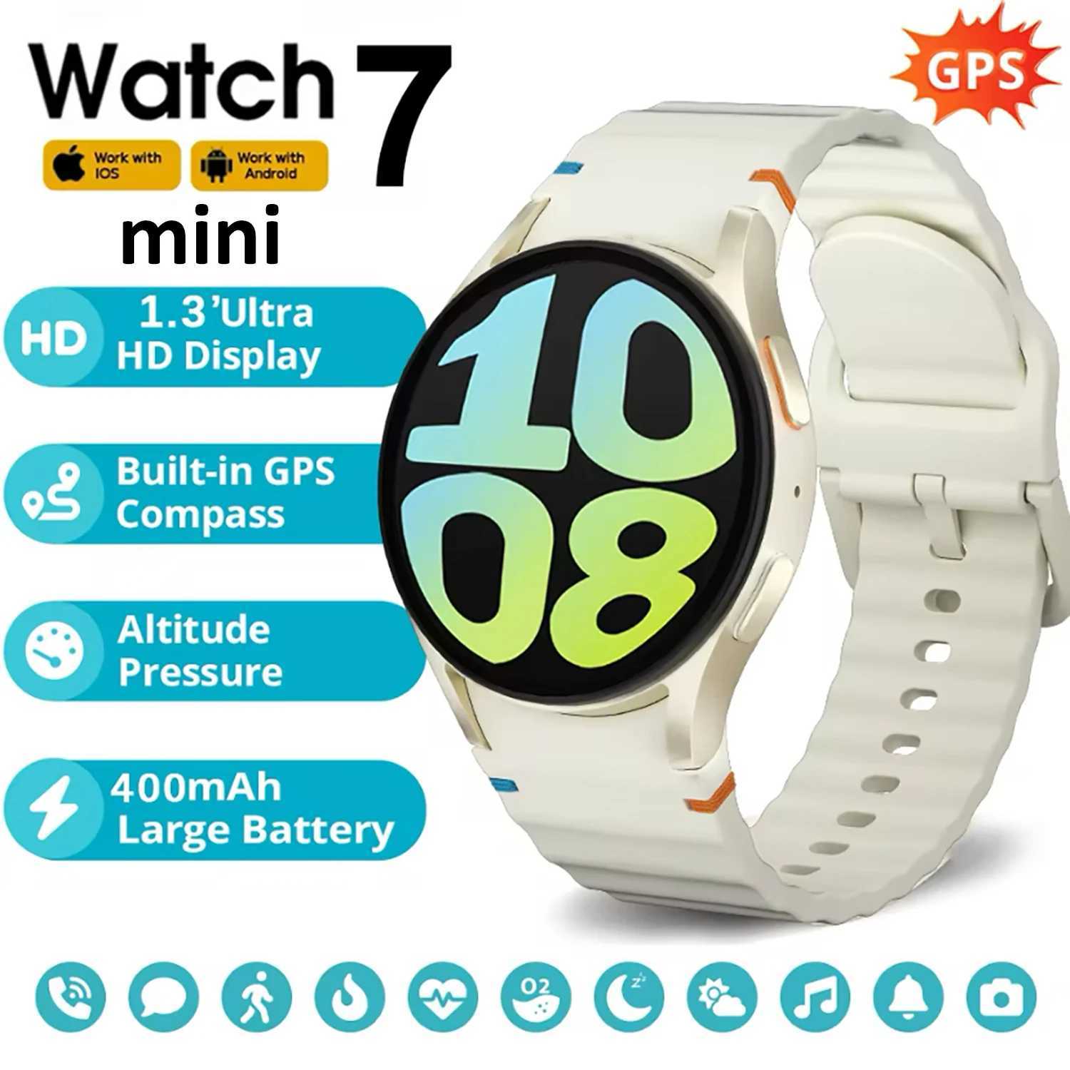 Watch 7 mini NFC GPS Smart Watch Women Health Sport Watch AMOLED Display Heart rate Games ethoth call Waterproof Men WatchXJ250513