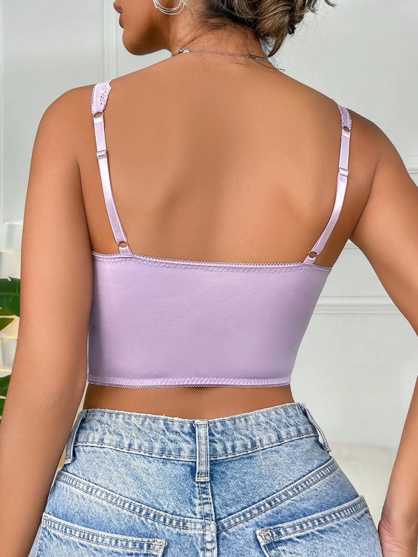 Beautiful Back Lace Camisole Spicy Vest Bra Top See through Outfit Sexy and Sexy Single Item Bra in Stock 250523