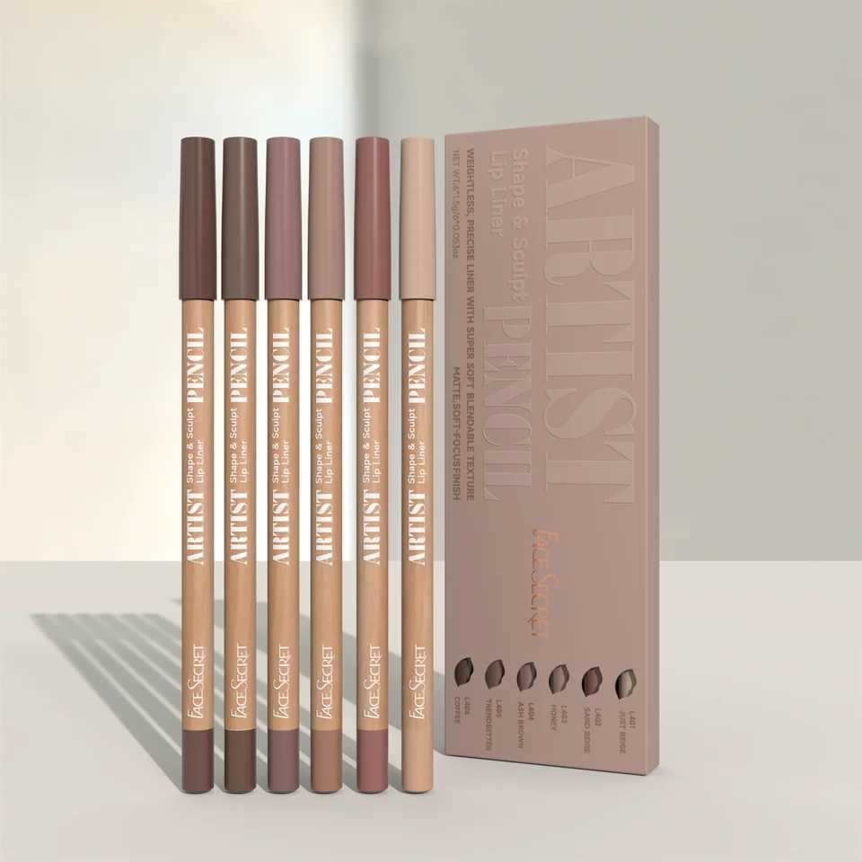 Face Secret Artist Shape Sculpt Lip Liner Pencil Set Weightless Precise Liner with Super Soft Blendable Texture Matte Soft z250527PNVM