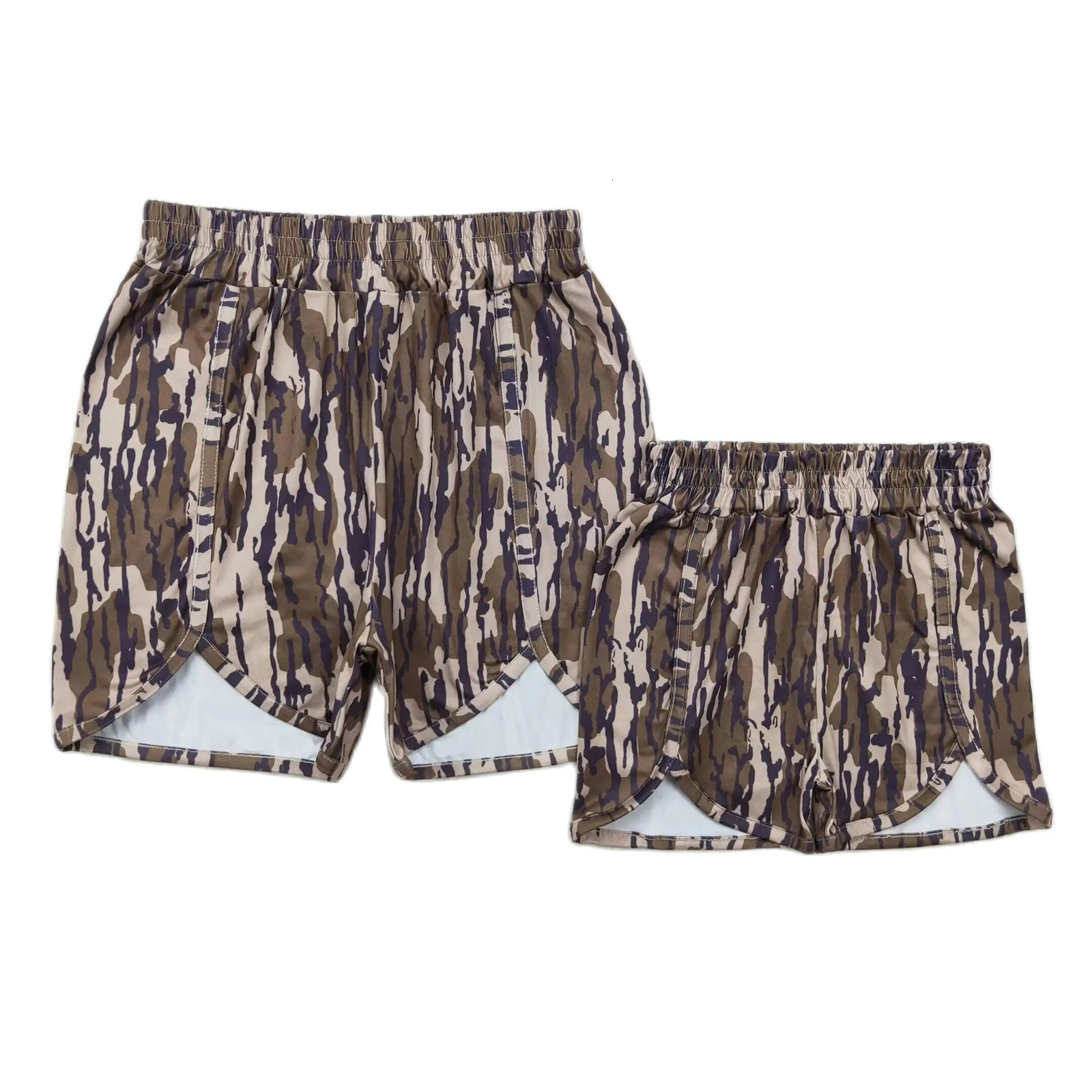 Wholesale Baby Girl Adult Summer Camo Running Shorts Athletic Workout Beach Clothing Kids Children Toddler One Piece Clothes 250527