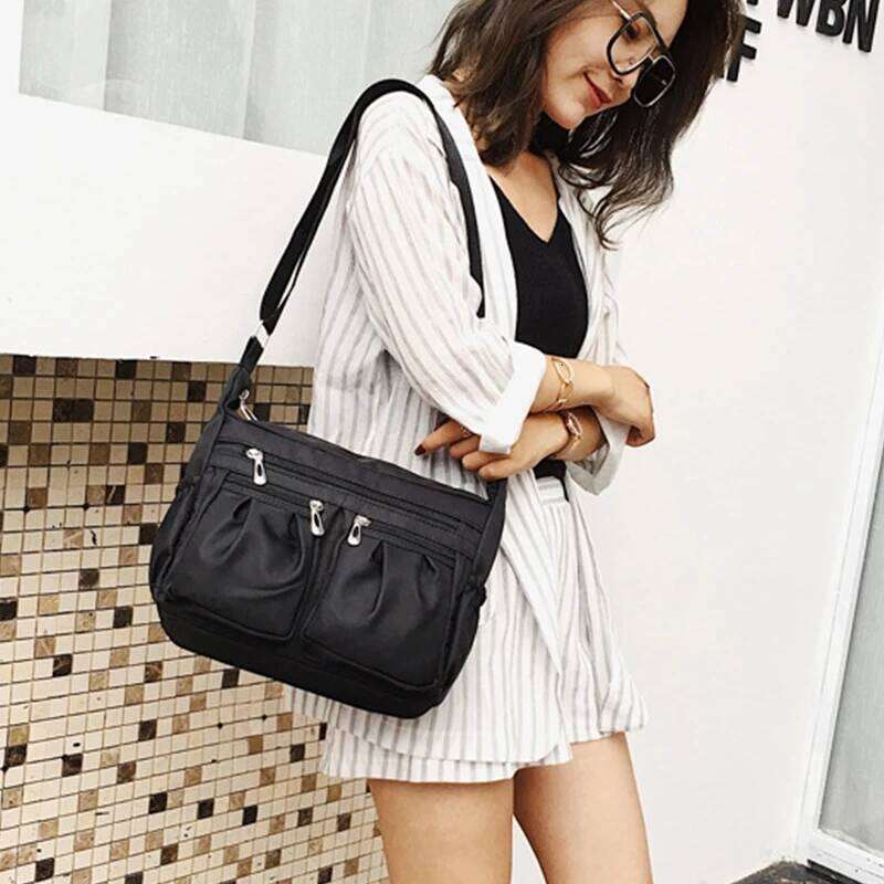 Nylon Crossbody For Women Large Capacity Shoulder Multi-Pocket Female Bag Shopping Travel Lady Handbag Leisure Purse Sac