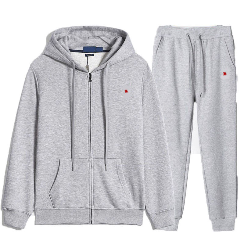 Men's Tracksuits Classic Women's Zipper Hoodies Pants Sets Pullovers Jackets Sports Velvet Long Sleeved