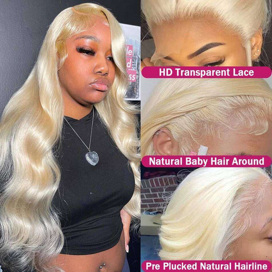 Wiggogo Blonde Front Body Wave 613 13X4 Hd Wig 13X6 Human Hair Lace Frontal Wigs