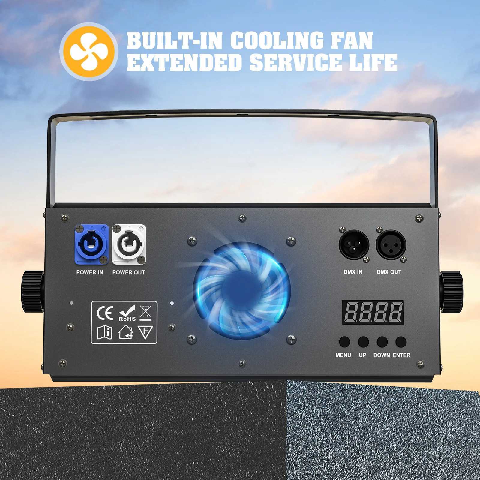 UKing 4Pcs 200W Double Color COB Par Lights Two Eyes Fill Light Lighting Outdoor Stage Light For Wedding Music Show Dance Party XJ250527