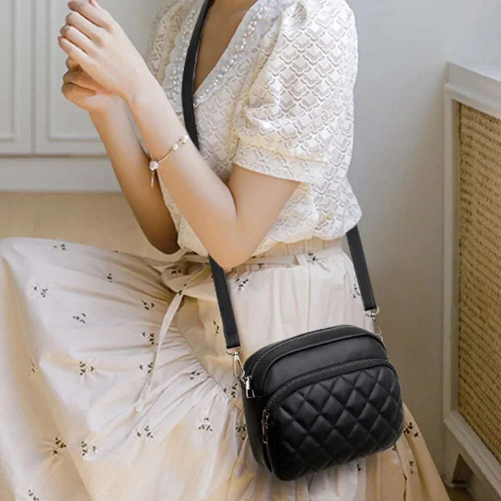 Dia Lattice Women's Shoulder Leather Female Crossbody Bags Handbags Organizer And Purses Shopping Cell Phone Bag
