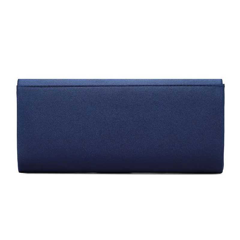 Satin Bowknot Evening Handbag Elegant Women Clutch Bridal Wedding Party Clutches Bag Purses Metal Chain Crossbody Shoulder Bag W250527