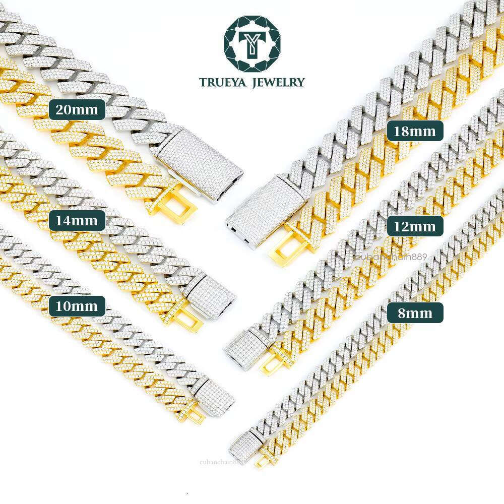 Wholesale Custom Gra Certified Men Iced Out Hip Hop Jewelry Sier Mossanite Moissanite Dia Cuban Link Chain Necklace