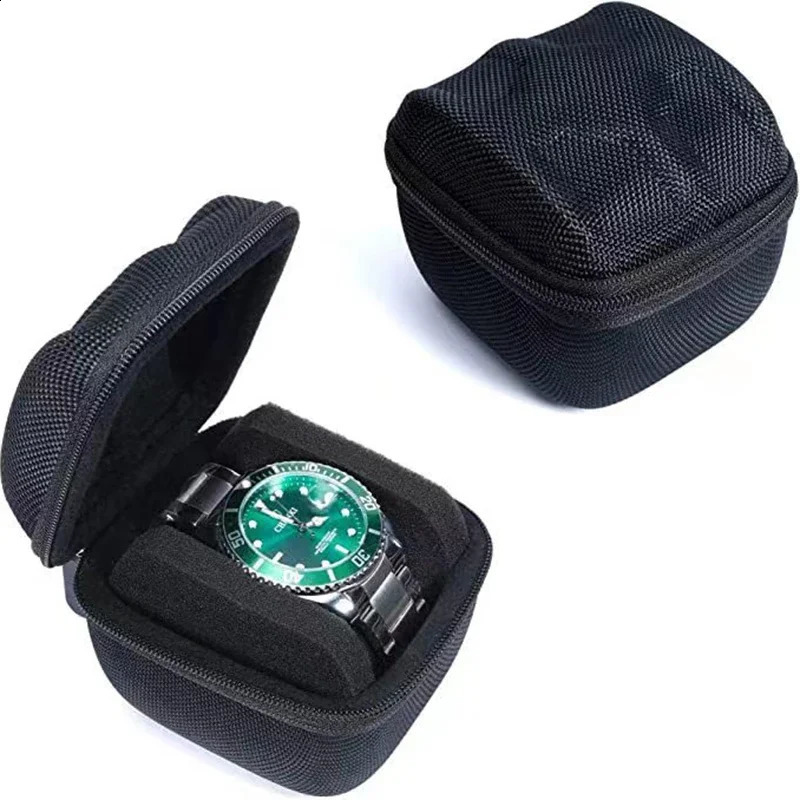 Styl Watch Carrying Case Travel Storage Box EVA Watch Protector Portable Jewelry Hard Case with Pillow for Wristwatches Gift 250526