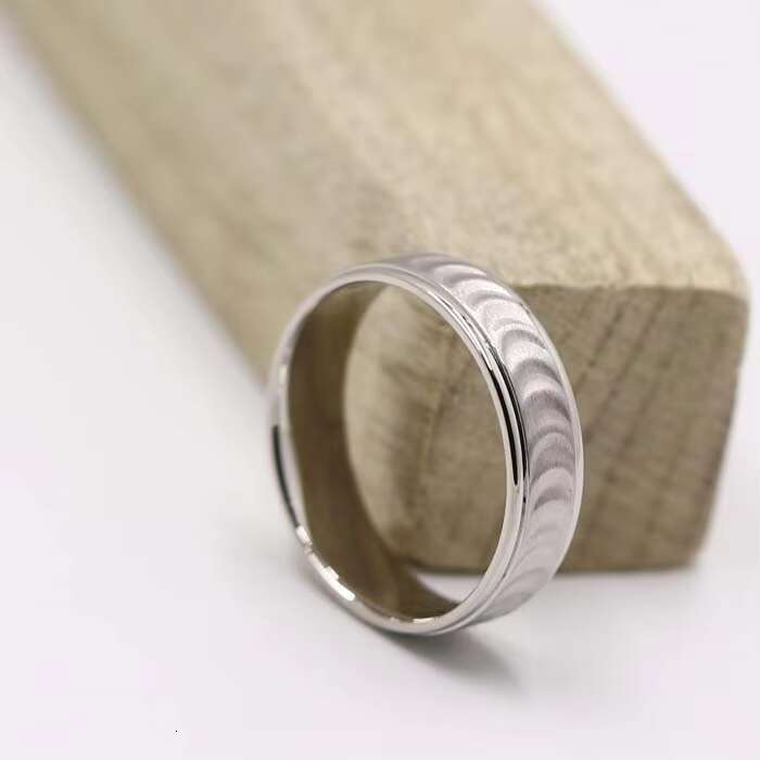 Fine Jewelry Platinum Mens Wedding Ring DEF Color Round 5mm Moissanite Width Mens Band Hip Hop Jewelry