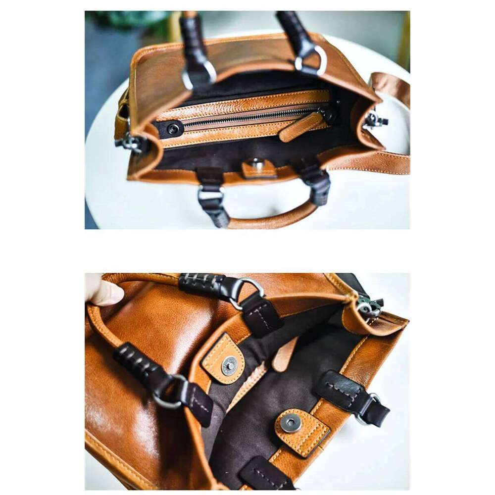 Designer Bag Vintage Literary Casual Genuine Leather Women Handbag Simple Ladies Female Weekend Daily Party Real Cowhide Shoulder Bag