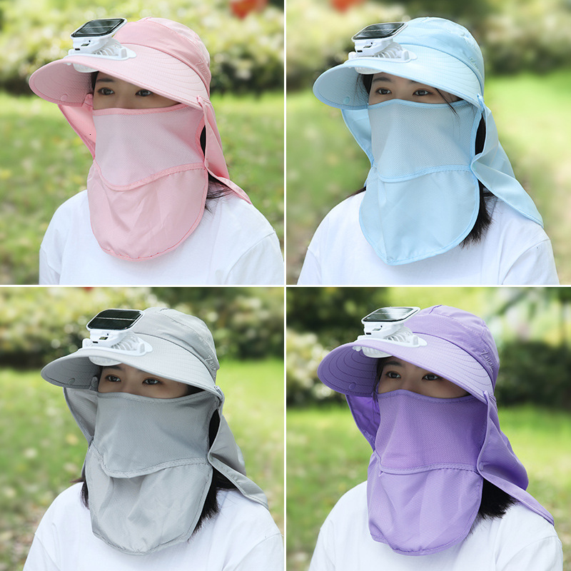 Designer's Sun Hatsummer Solar Powered Digital Display Charging Fan Hat For Men And Women Outdoor Garden Construction Site Greenhouse Sunshade UV