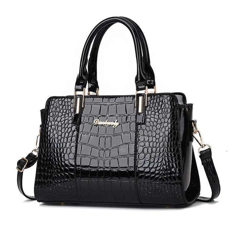 Brand Fashion Casual Women Shoulder Sier Gold Black Handbag PU Leather Female Big Tote Bag Ladies Hand Bags Sac