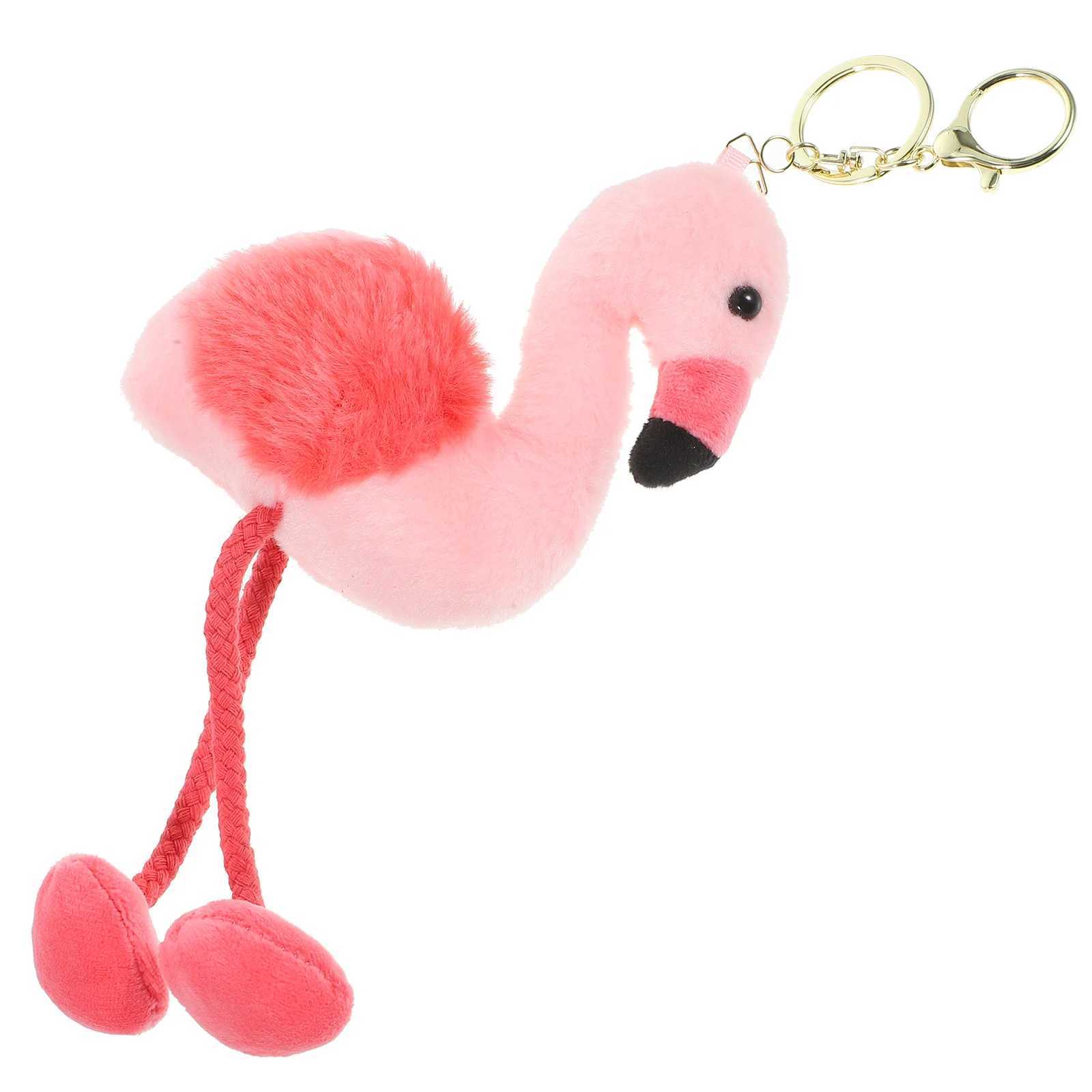 Flamingo Keychain Pendant Plush Hanging Decor Bag Pendant for Keys Totes Backpacks Handbags and Suitcases W250526