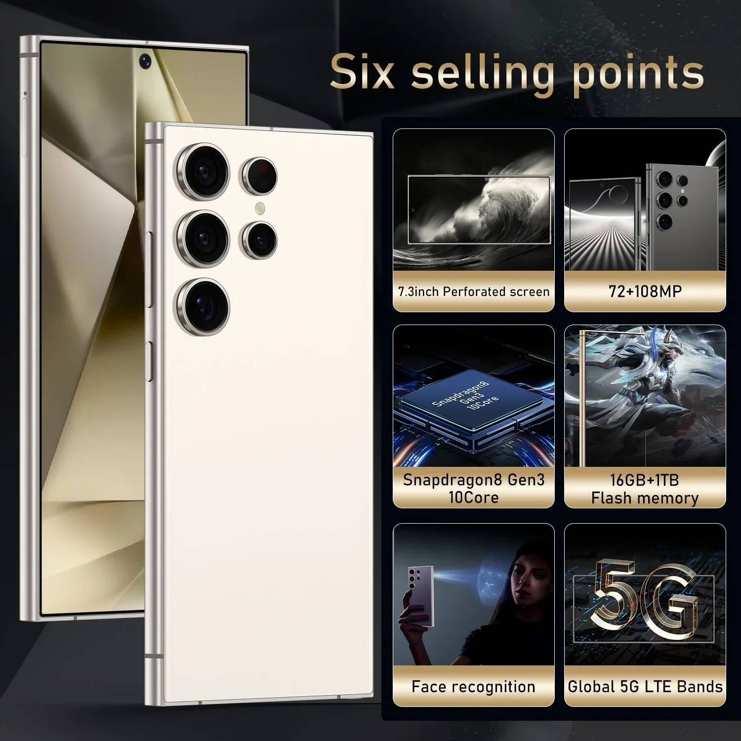 2025 Original S25 Ultra Smartphone 5G Global Version 7.3inch Cellphons 7800mAh 108MP Camera Android Unlocked Mobile Phone Nfc