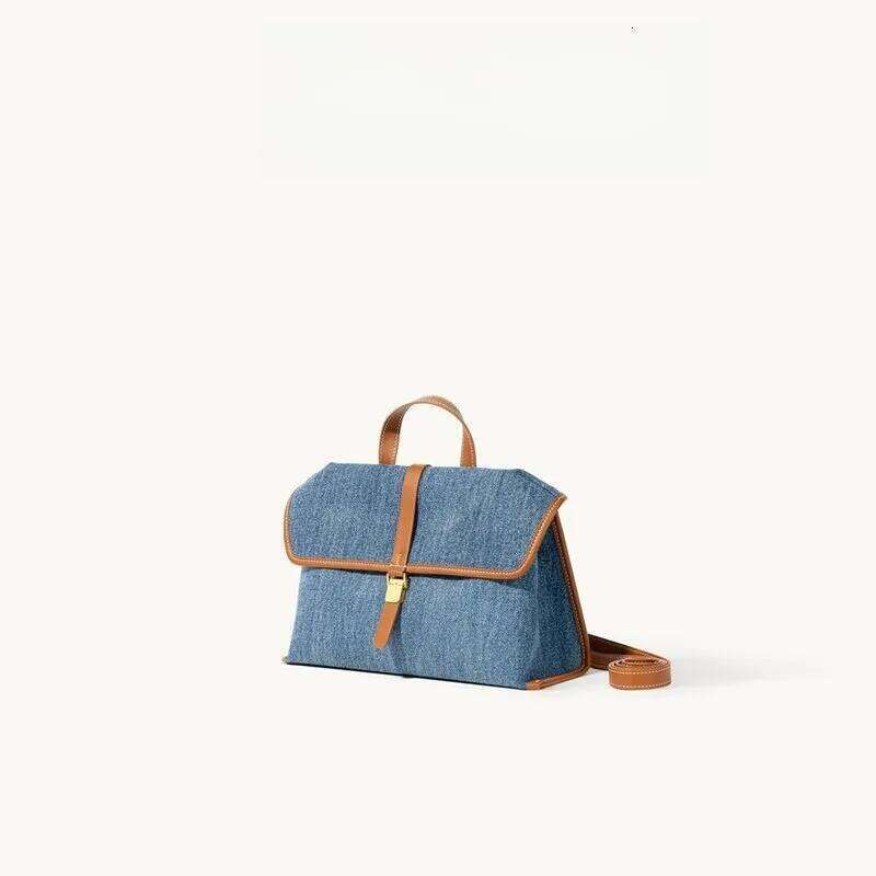 New series of casual denim canvas fashionable bag, single shoulder crossbody small square bag