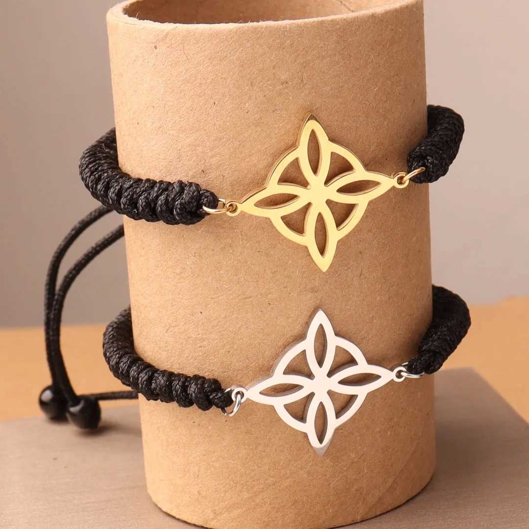 Witch Knot Women Bracelet Adjustable Chain Bracelet Stainless Steel Charm Good Luck Protection Amulets Wiccan Jewelry W250526