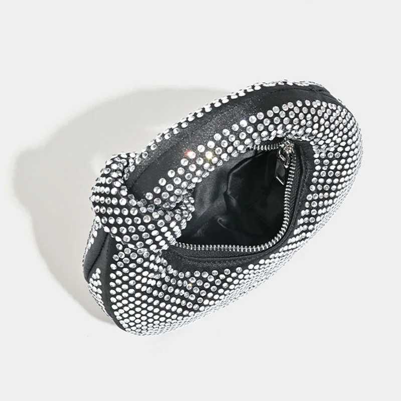 New Crystal Shiny Diamonds Evening Bag Fashion Womens Handbag Wedding Party Clutch Purse Luxury Satin Bag Female Shoulder Bags W250527