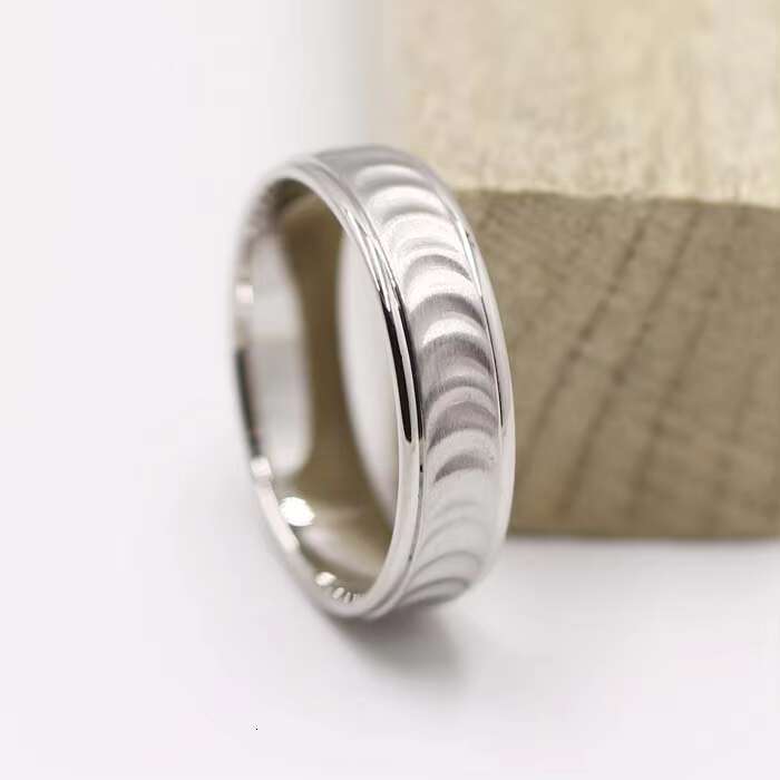 Fine Jewelry Platinum Mens Wedding Ring DEF Color Round 5mm Moissanite Width Mens Band Hip Hop Jewelry