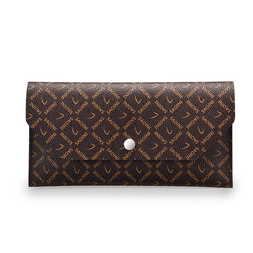 Women s long wallet European and American style fashion retro floral fashion wallet large fashion capacity women s leather wallet designer men s walle