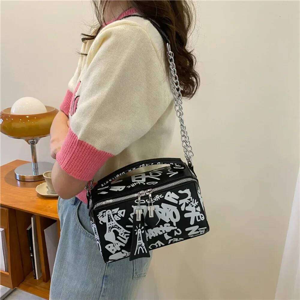 Hot Selling Design Leather And Purse Fashion Crossbody For Graffiti Handbags Shoulder Bags Women Bag Designer Bags