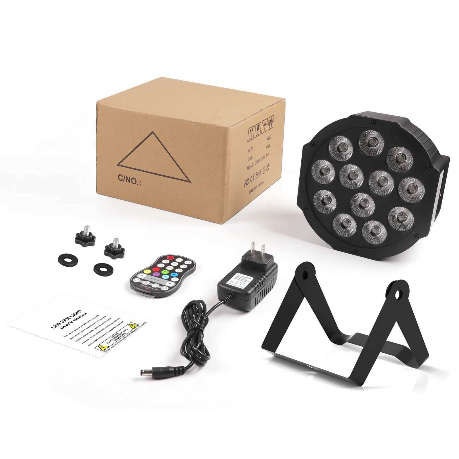 UKing 8PCS Battery LED Par Light RGBW Stage Flat Strobe Light Par Light Effect DJ Disco Party Holiday Bar Wedding BirthdayXJ250527