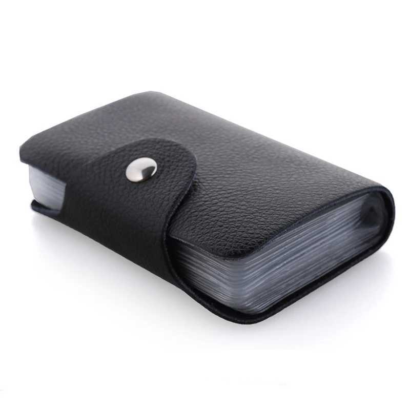 New Arrival Genuine Leather Business Card Case Womens ID Bag Female Holder 26 Bank Card Slots For Men Z250527