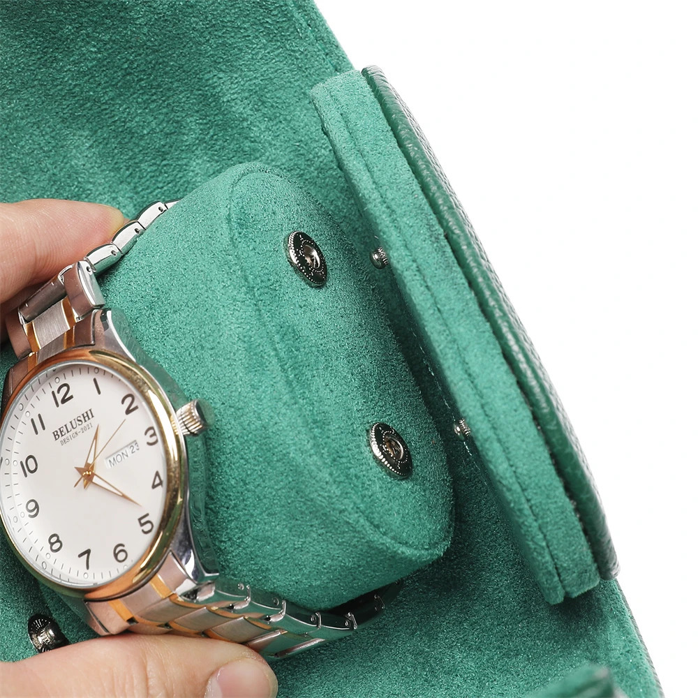 Embers Green Watch Roll 1 2 3 slots Genuine Watch Storage Box Travel Bag Watch Case Gift Box For Rolex 250526