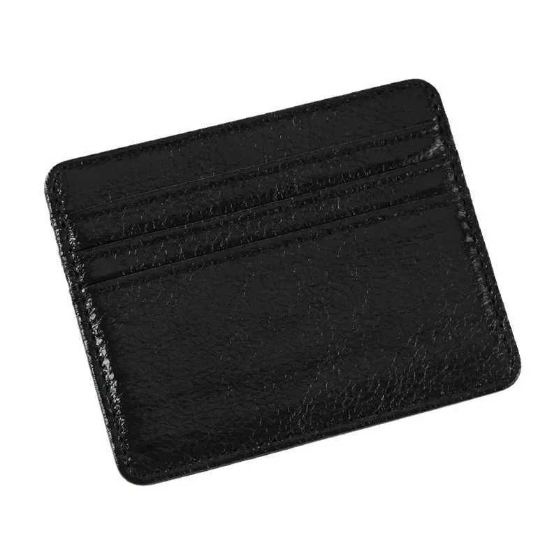 Ultra Thin Cards Bag Gold Silver Black Multi Slot Card Sleeve PU Leather Holder ID Holder Badge Holder Bus Card Case Z250527