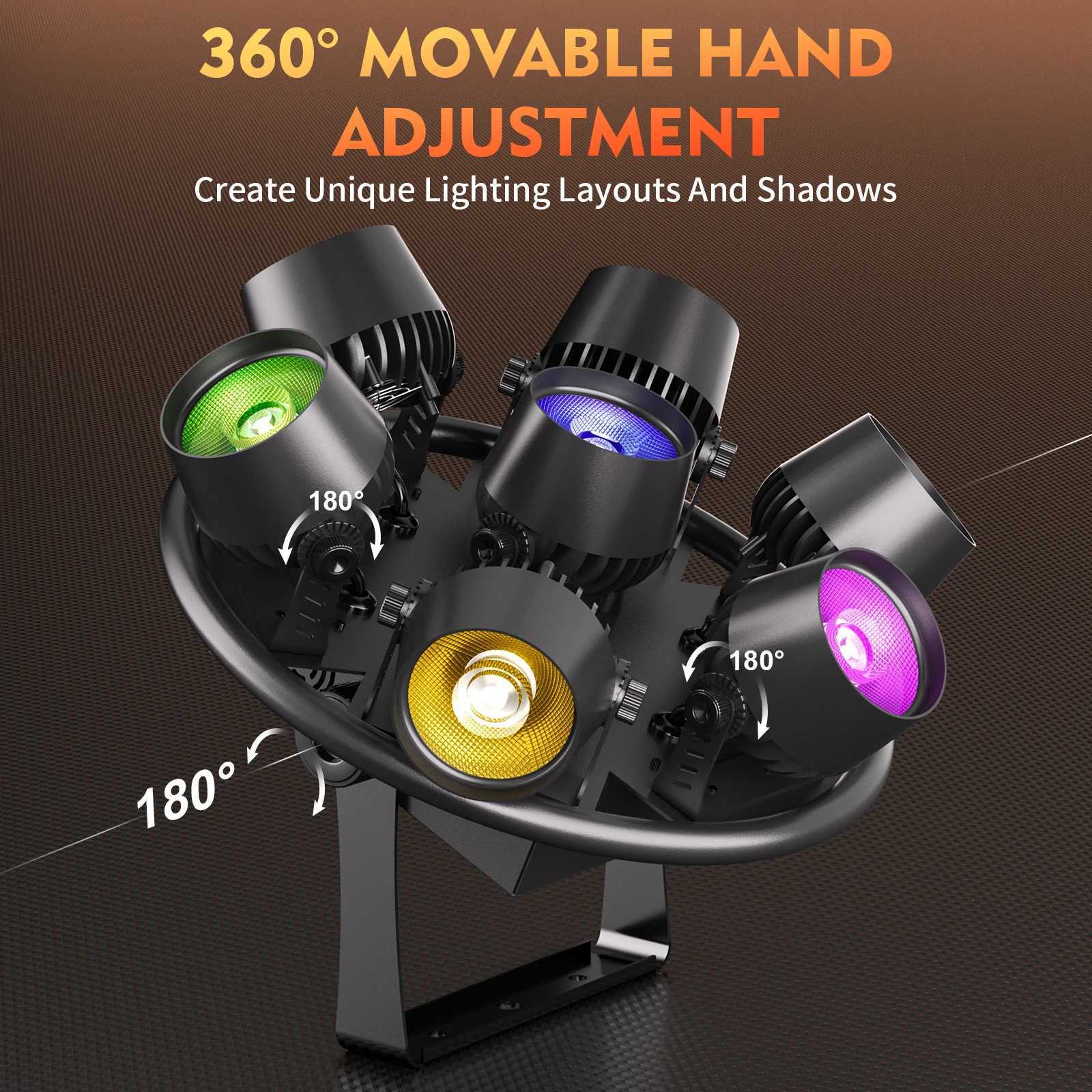 Yiflamefly 350W 7PCS Retro Lights DMX512 DJ Light 3/5/8/21/23CH Channel for Church Concert Wedding Birthday Party and Stage XJ250527