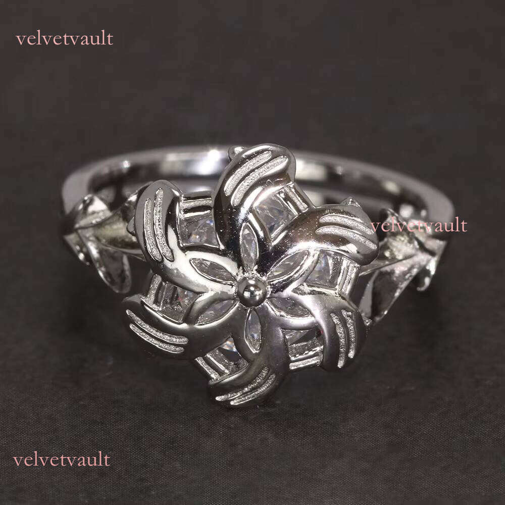 Genuine Sterling Sier Ladies the Galadriel Nenya Zircon Ennagement Wedding Band Ring