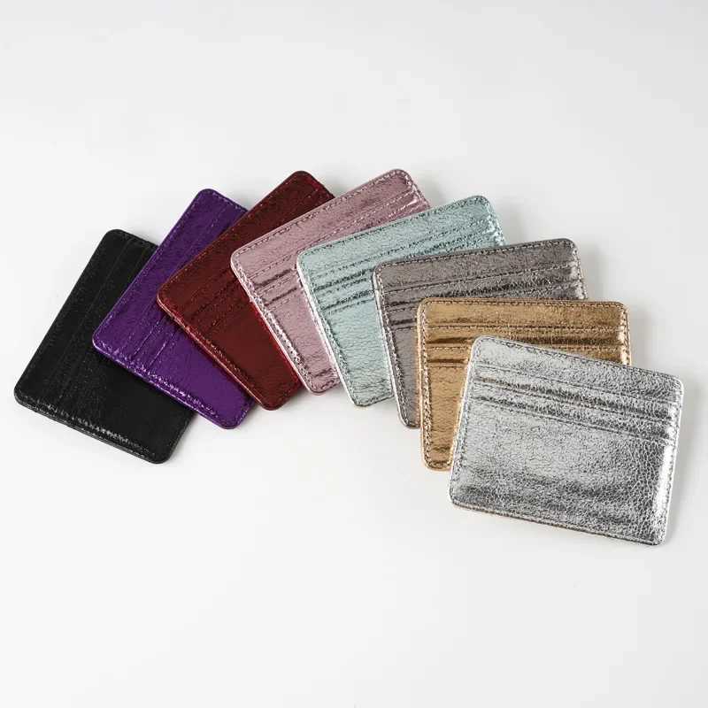 Women Thin Card Holder Wallet Lightweight Multi-Card Holder Case PU Leather Money Coin Holder Purse Bag Z250527
